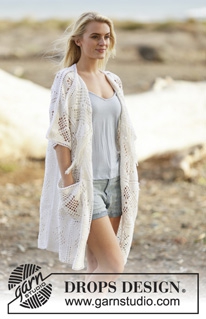DROPS vest met kantpatroon DROPS vest met kantpatroon