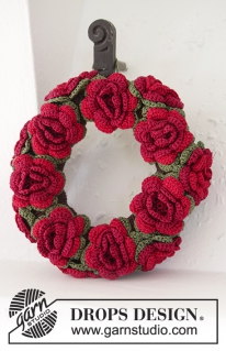Kerstkrans haken met DROPS Kerstkrans haken met DROPS